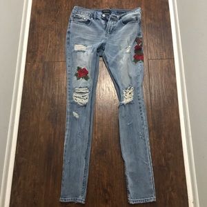Pacsun Men’s Jeans Embroidered Roses